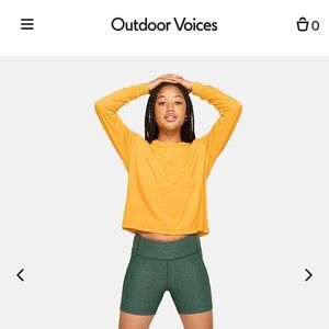 Outdoor Voices Yellow Long Sleeve T